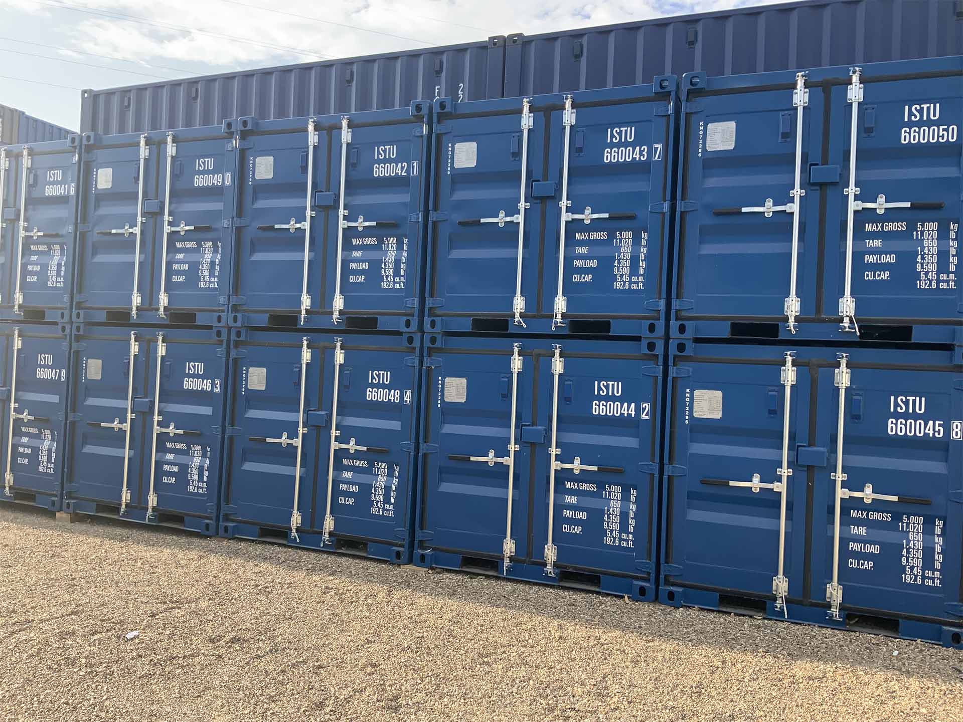 Exterior of a 6ft × 6ft drive-up self-storage unit